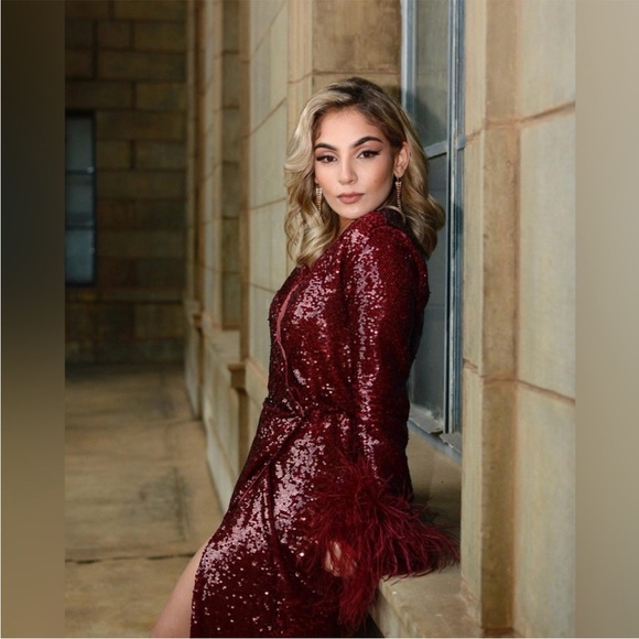 Zara feather sequins dress limited edition - Picture 3 of 13